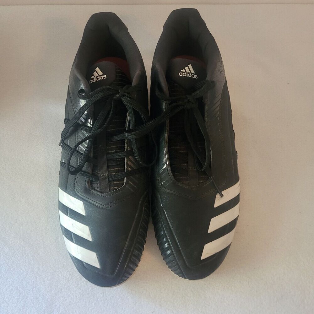 Adidas Football Icon 4 MD Black White Molded CG5262 Size 10.5 Is Cleats